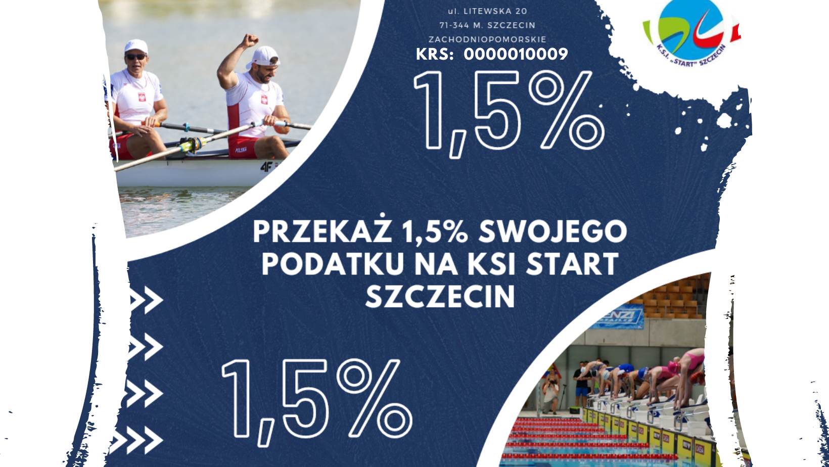 1,5 % podatku przekaż KSI START Szczecin